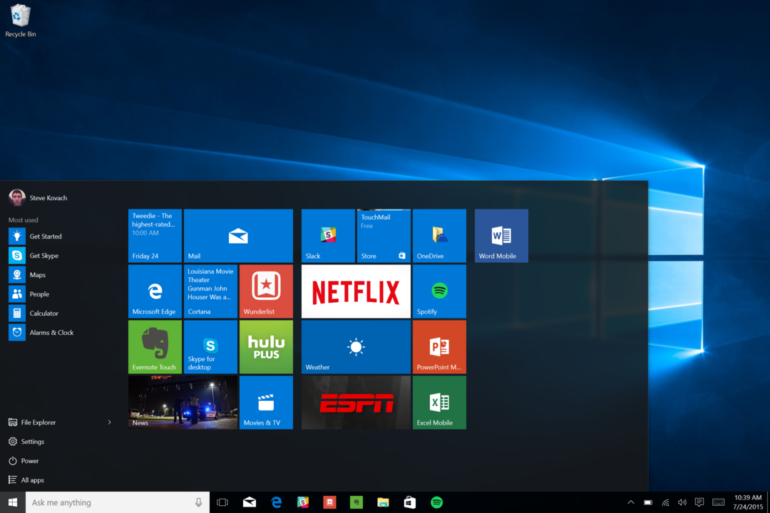 Windows 10 fraîchement installé